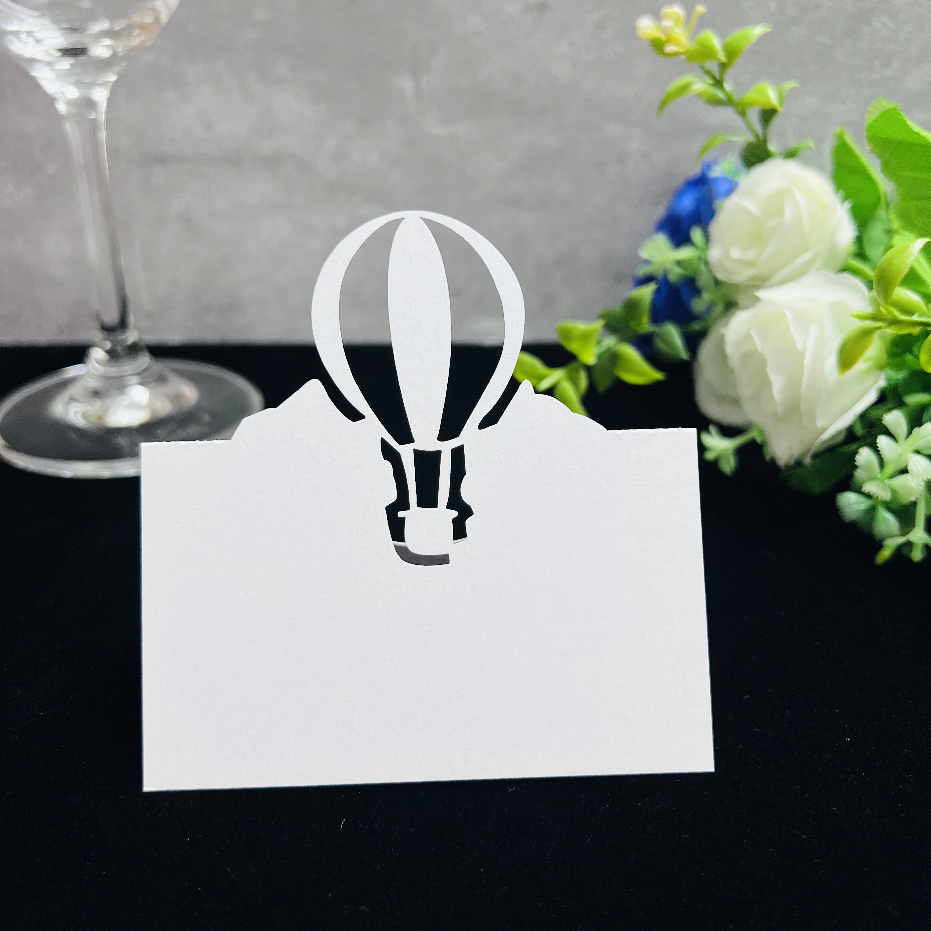 

20/50/100Pcs Wedding Table Decorated Paper Laser Cut Balloon Seat Card Place Card Banquet Party Decoration Favor Table Name Card