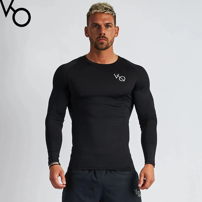 

Men's Tight Clothing Joggers Gym Sports Fitness Quick Dry Breathable Stretch Long Sleeve T-Shirt Bodybuilding Bottoming Shirt
