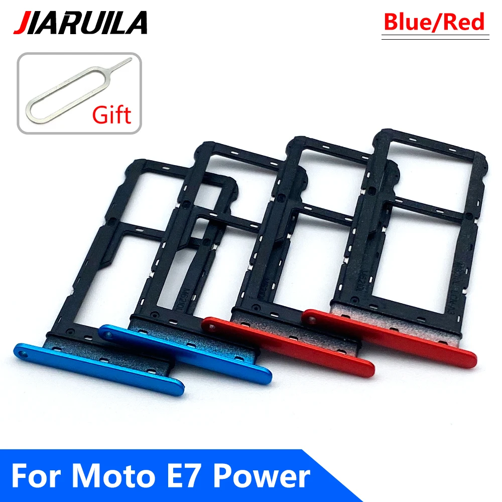 

2Pcs/Lots SD Sim card Tray For Moto E7 Power SIM Card Holder Tray Slot Holder Adapter Socket For Moto E7i Power E7 Plus