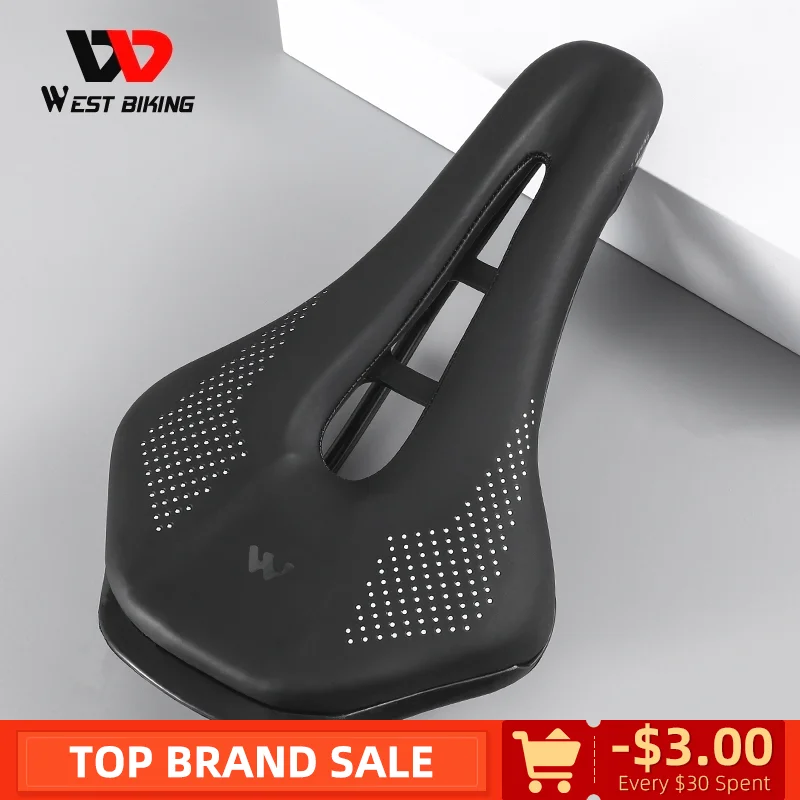 Saddle Mtb Mountain Road Racing Bike Seat Soft Pu Leather Hollow Breathable Cushion Cycling Part Accessories
