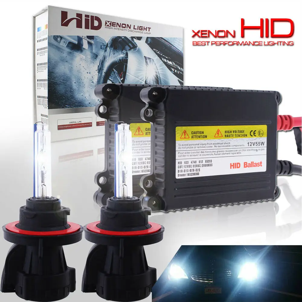 

55W Glofe H13 Bi-Xenon 9008 Hid Headlight Conversion Kit Bulb Lamp 8000K 2Pcs