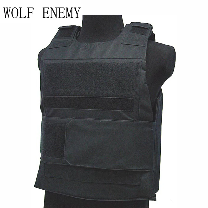 

Security Guard Anti-Stab Tactical Vest with Two Foam Plate Military Miniature Hunting Vests Adjustable Shoulder Straps