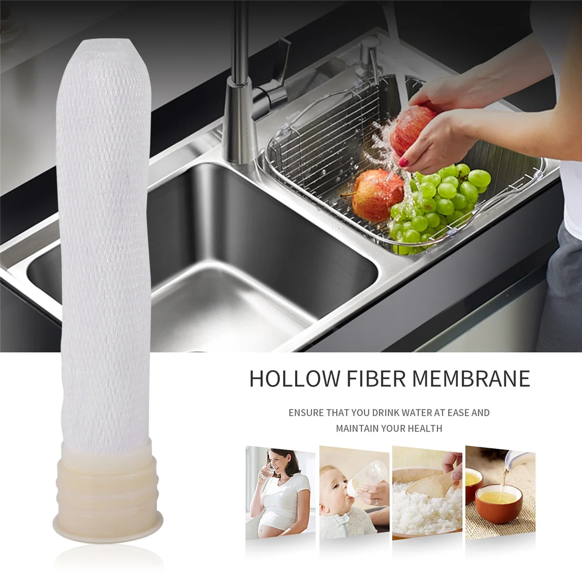 

4шт UF Мембрана 0,01 микрометра Ультрафильтрационная полая волокнистая мембрана для фильтра обратного осмоса-очистителя воды