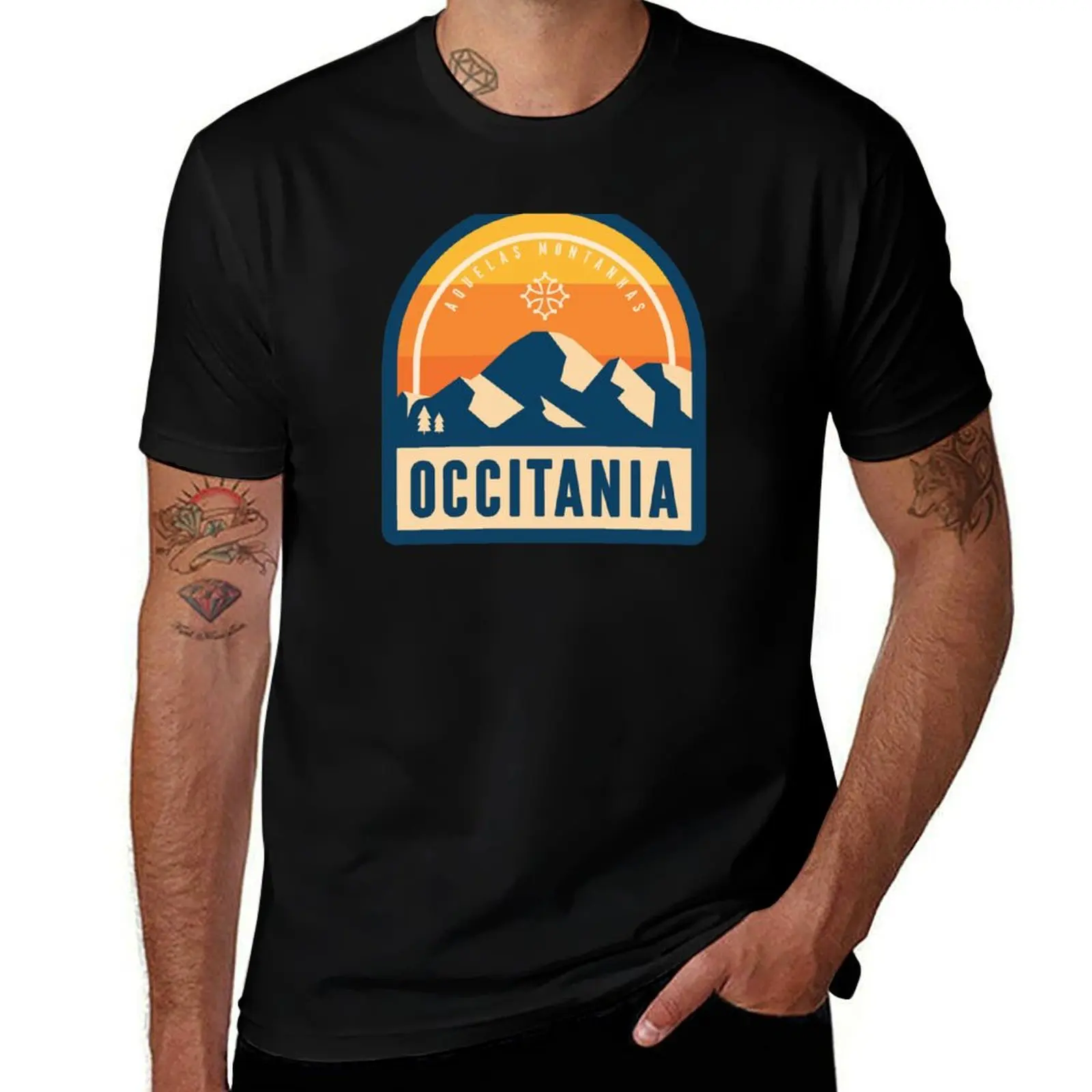 Фото Футболка Occitania Aquelas Montanhas, Occitanie, быстросохнущая футболка для путешествий №1