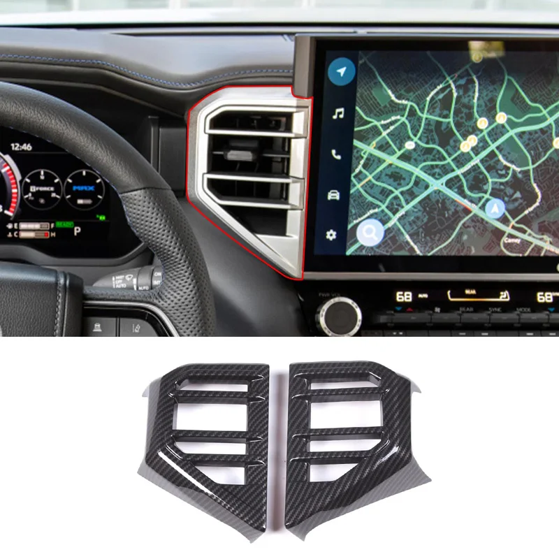 

For Toyota Tundra 2022/Sequoia 2023 Car Dashboard Central Control Air Vent Cover ABS High Edition Interior accessories