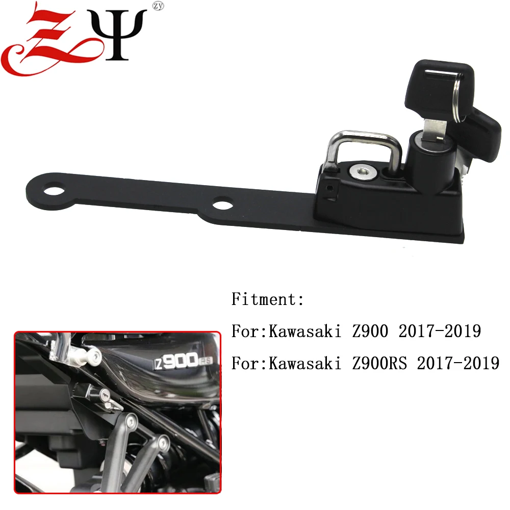 

For KAWASAKI Z900 Z900RS Z 900 RS CAFE 2017 2018 2019 2021 Motorcycle Helmet Locks install on Rear Passenger Footrest Bracket