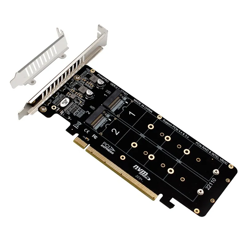 

PCI Express 4,0 X16 до 4 портов NVME RAID адаптер M KEY NVME PCI-E разделенная карта 32 Гб/с Поддержка 2230 2242 2260 2280 M.2 NVME SSD