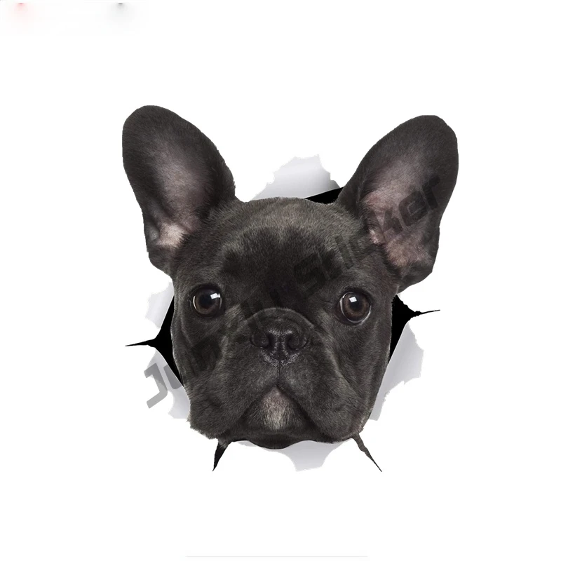 

3D Black French Bulldog Sticker Dog Car Sticker Decal for Wall Car Toilet Room Luggage Skateboard Laptop Fine Decal PVC15x15cm