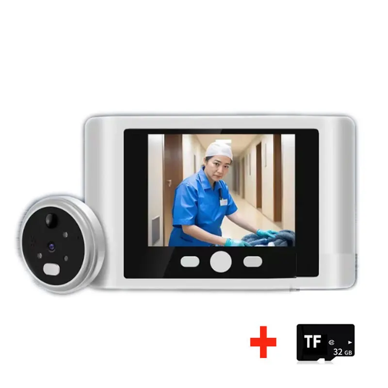 

Yuezhe Wi-Fi умный дверной звонок камера-глазок с приложением ICam365 2000 мАч вседневное видео беспроводной 3-мегапиксельный видеодомофон цифровой дверной глаз