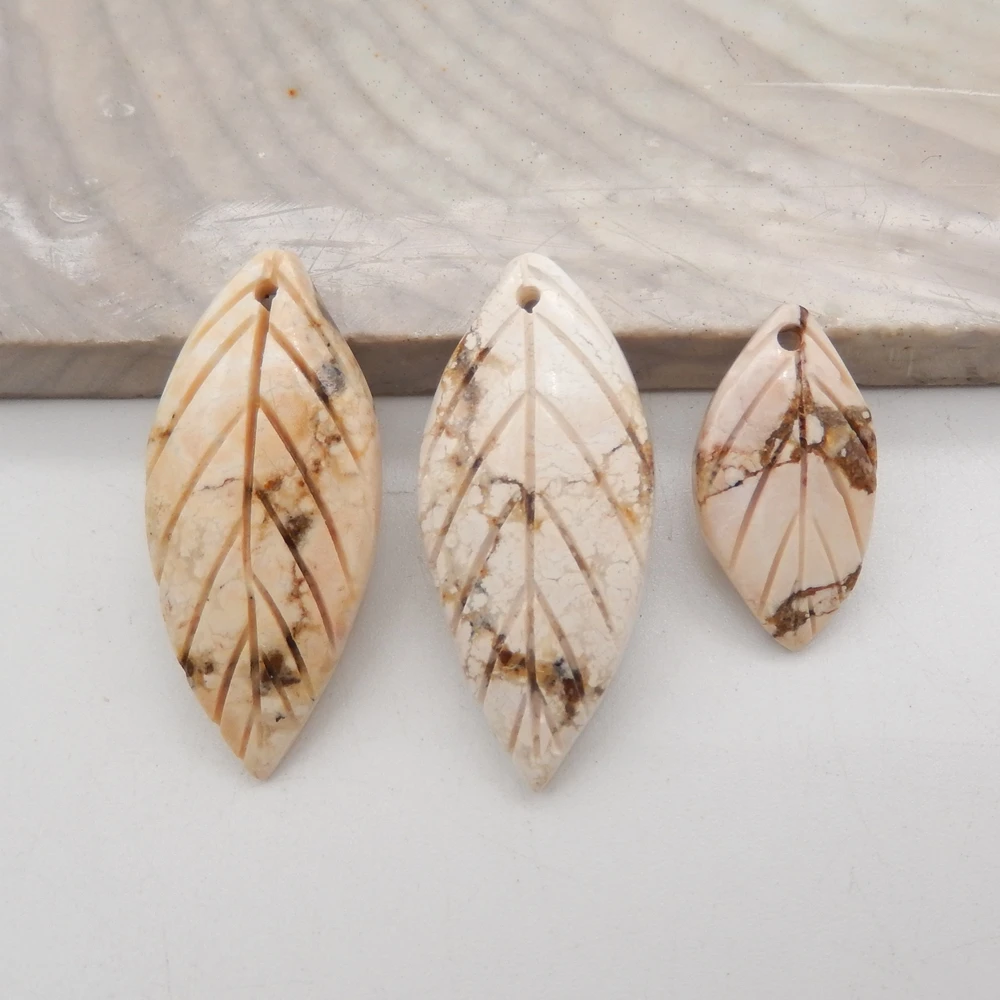 Модные украшения 3 шт. наборы ювелирных бусин с подвеской из яшмы 29x13x4/20x10x3 5 мм-5 7 г