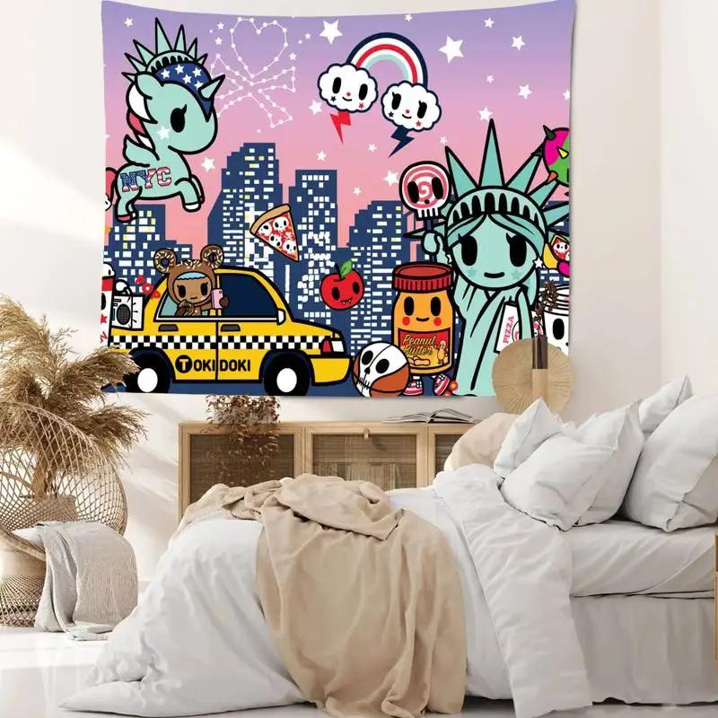 

Cartoon tokidoki unicorn Wall Hanging Tapestries Wall Hanging Decoration Household Home Decor