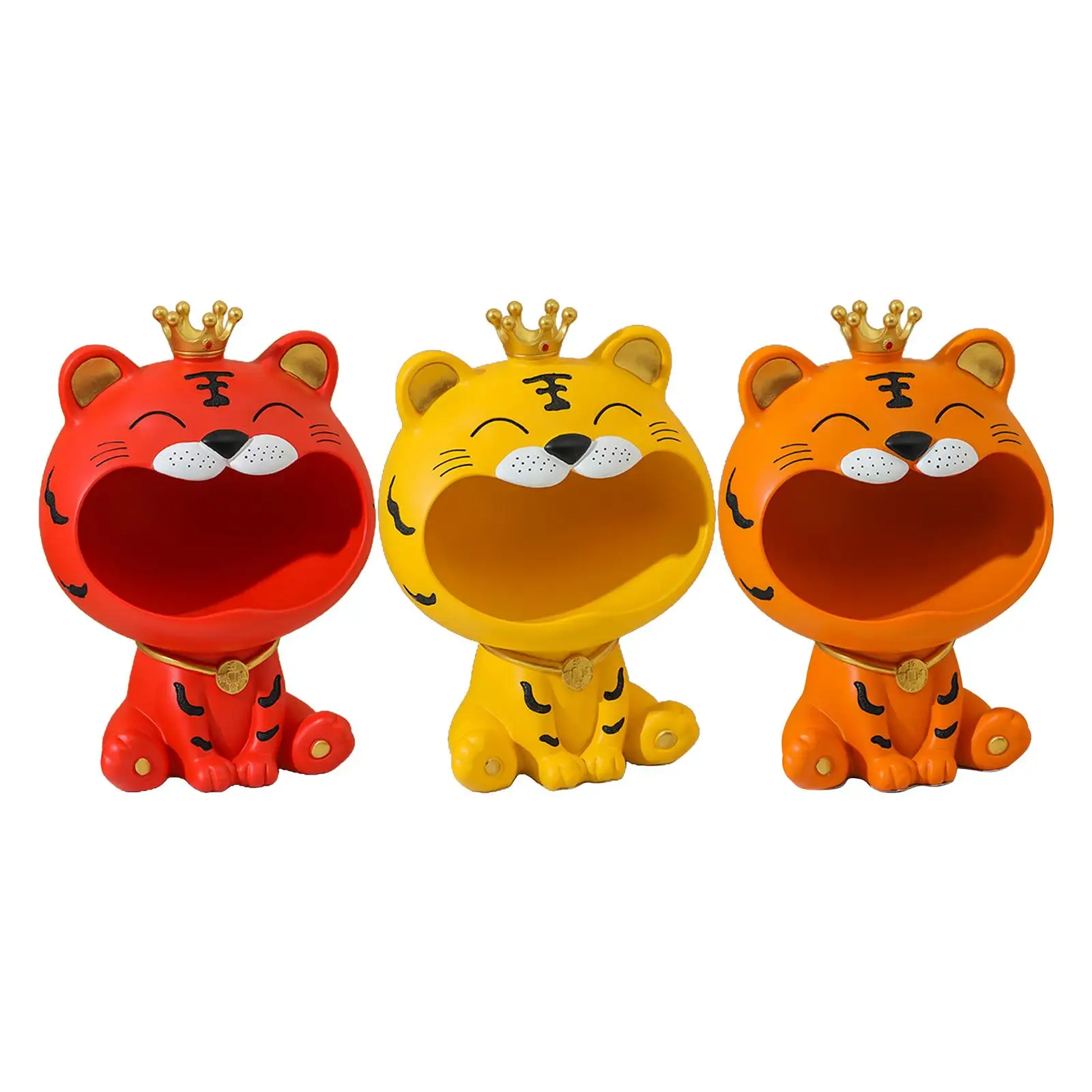 

Nordic Tiger Figurine Storage Box Statue Jewelry Holder Key Candy Container for Party Home Porch Wedding Office Ornament