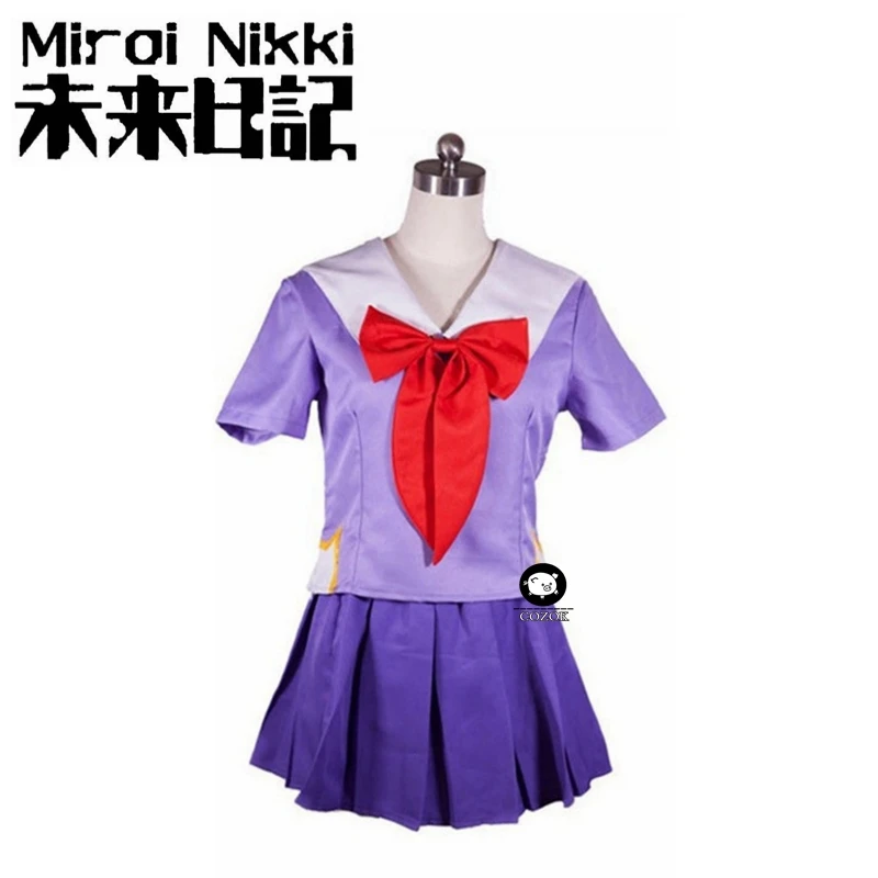 Горячий дневник будущего Gasai Yuno Mirai Nikki школьная форма костюм для косплея