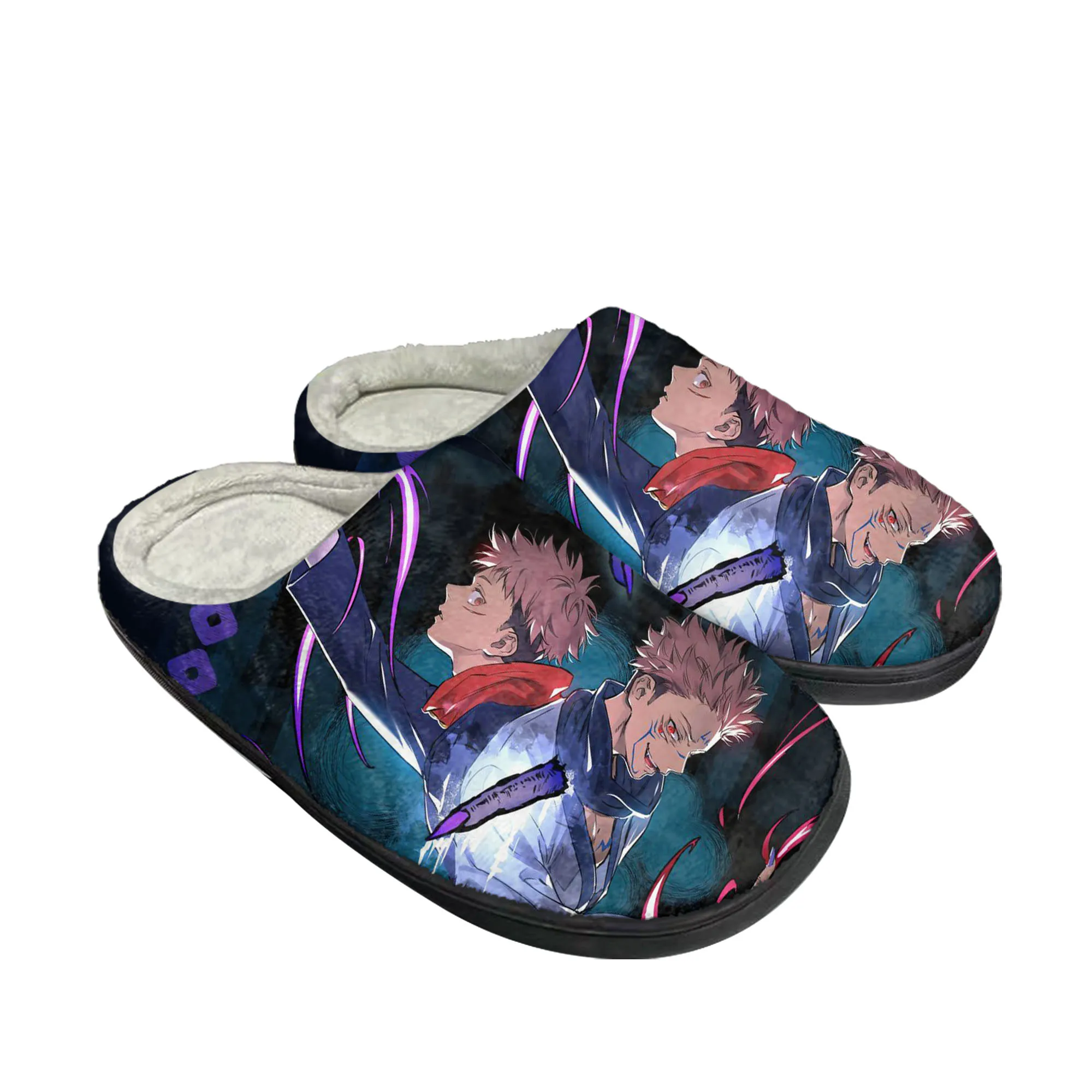 

Jujutsu Kaisen Itadori Yuji Sukuna Home Cotton Custom Slippers Mens Womens Sandals Plush Casual Keep Warm Shoes Thermal Slipper