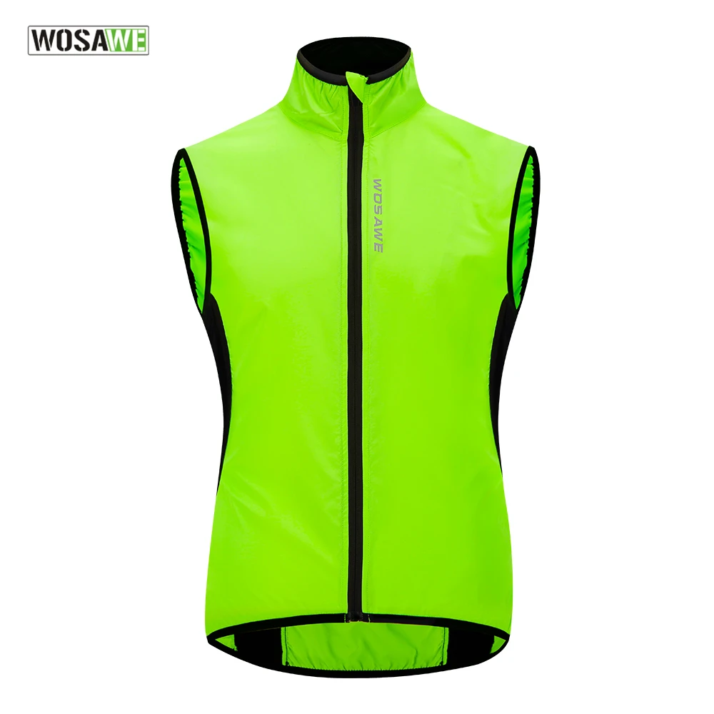 

2022 WOSAWE легкая велосипедная жилетка для мужчин и женщин, светоотражающая ветрозащитная ветровка для горных велосипедов, сетчатый жилет для ...