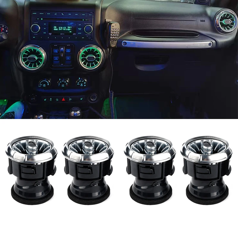 Новая Автомобильная турбина, внешняя лампа для переднего вентиляционного отверстия для Jeep Wrangler JK 2007-2010 2011-2017