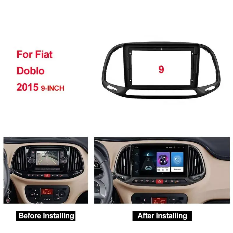 

Car 9 Inch Radio Fascia For 2015 FIAT DOBLO Frame Android 2Din MP5 Player Stereo Panel