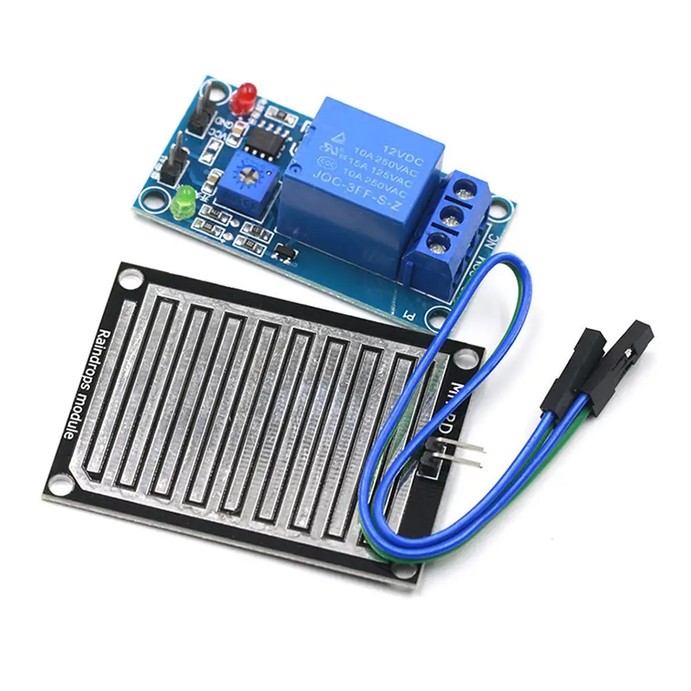 

12v Rain Drops Sensor Automatic Anti-oxidation Relay Control Module Raindrops Detection Module