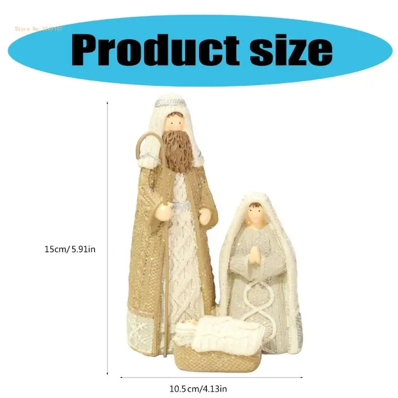 Рождественская вязаная текстура фигурка Рождества украшения из смолы