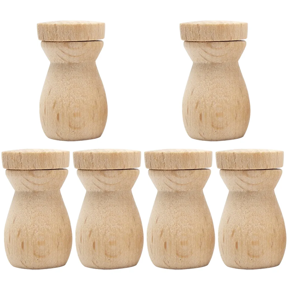 

6 Pcs Automotive Accessories Wooden Perfume Diffuser Car Essential Oil Pendant Diffusers Oils Small Bottle