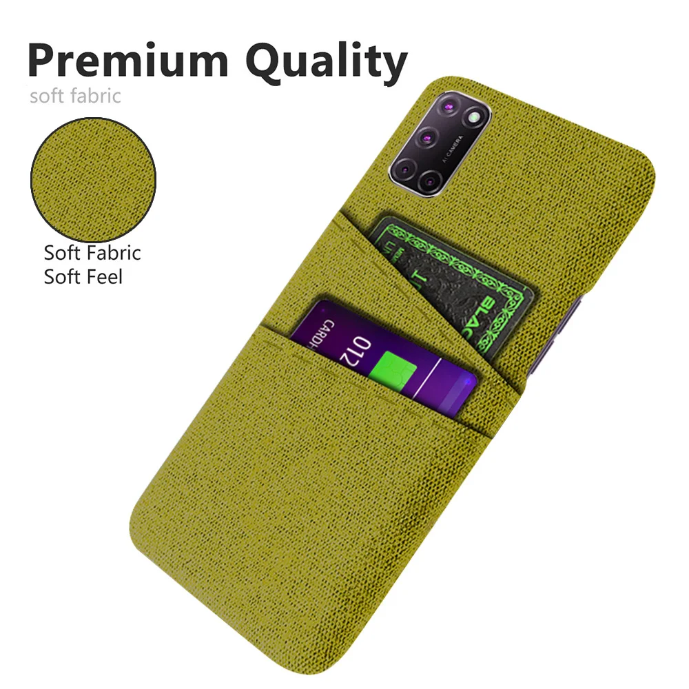 

For OPPO A 72 52 92 Case For OPPO A72 A92 A52 Case 6.5" Phone Case for OPPO A72 OPPO A92 OPPO A52 Luxury Fabric Dual Card Cover