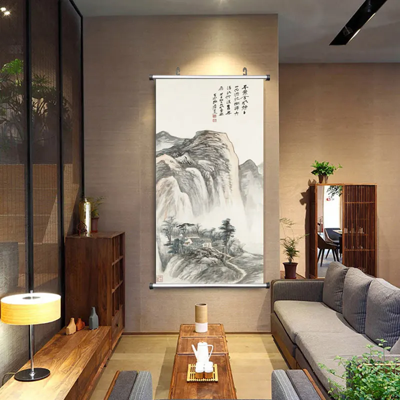 Чжан дацянь китайская чернильная пейзажная живопись HD принты на холсте