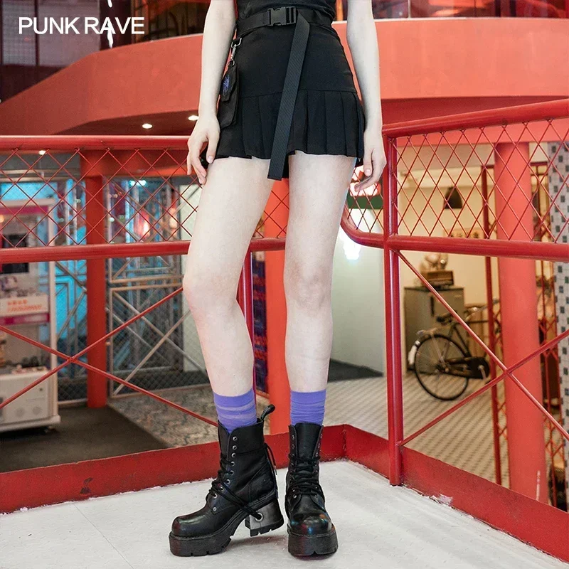 Женская плиссированная юбка в китайском стиле панк Рейв