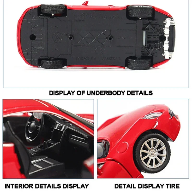 Спортивный автомобиль Carrera S 1:36 модель автомобиля из сплава подарок для детей
