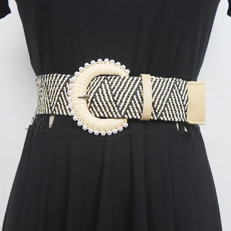 

SeeBeautiful Simple Non Perforated Waist Seal Belt Weave Decorative Women Autumn 2022 New Fashion Tide Q403