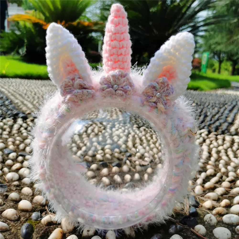 

DIY Crochet Cartoon Unicorn Creative Girls Diagonal Hemisphere Transparent Cute Bag