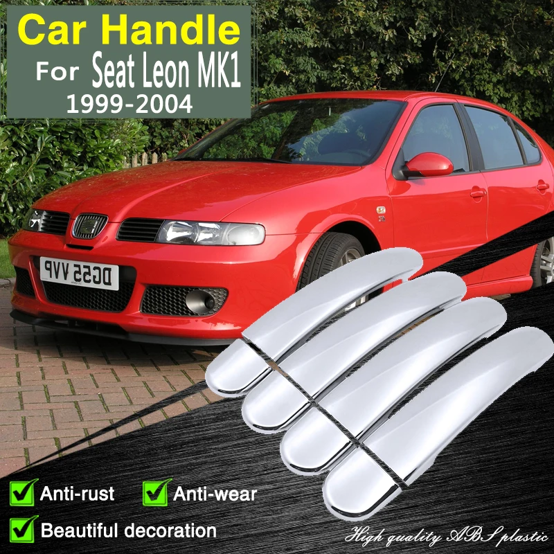 

for Seat Leon MK1 1M 1999 2000 2001 2002 2003 2004 Chrome Door Handle Cover Car Accessories Stickers Trim Styling Decorative