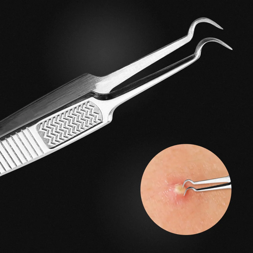 

Pimple Extractor Blackhead Comedone Removerkit Tool Extraction Precision Removal Steel Stainless Instrument Bend Curved Blemish