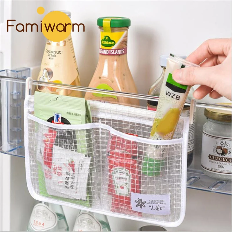 1/2pcs Refrigerator Hanging Classify Storage Bag Food Classification Save Space Gadgets Home Kitchen Organizer Tools Accessories