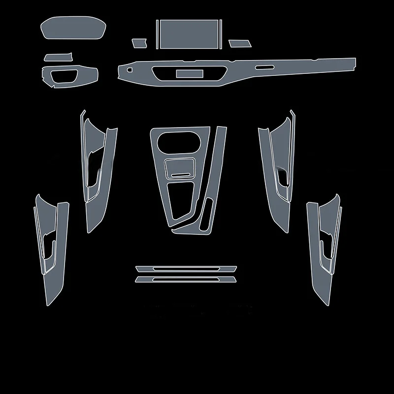 

TPU for Audi RS4 S4 2019-2021 Transparent Protective Film Car Interior Stickers Central Control Gear Door Air Navigation Panel