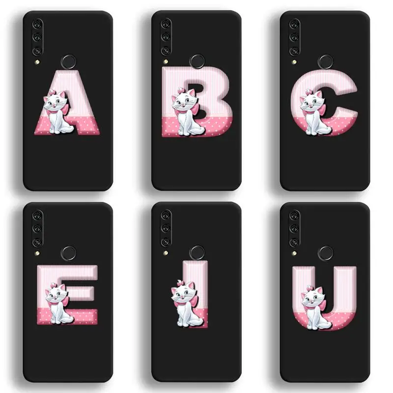 

Marie Cat Custom Letters Phone Case For Huawei Y6P Y8S Y8P Y5II Y5 Y6 2019 P Smart Prime Pro