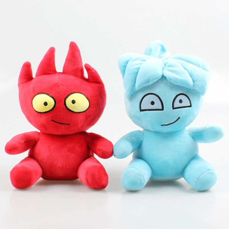 

New Cute 25cm Fireboy and Watergirl Plush Toys Hot Game Stuffed Soft Doll Animals Pillow for Children Girls Birthday Gifts