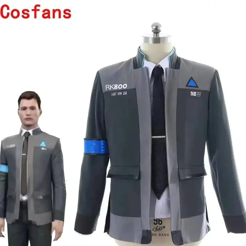 Фото Новый костюм агента Connor RK800 из игры Detroit: Become Human, униформа KARA AX400 для косплея, облегающий костюм. №2