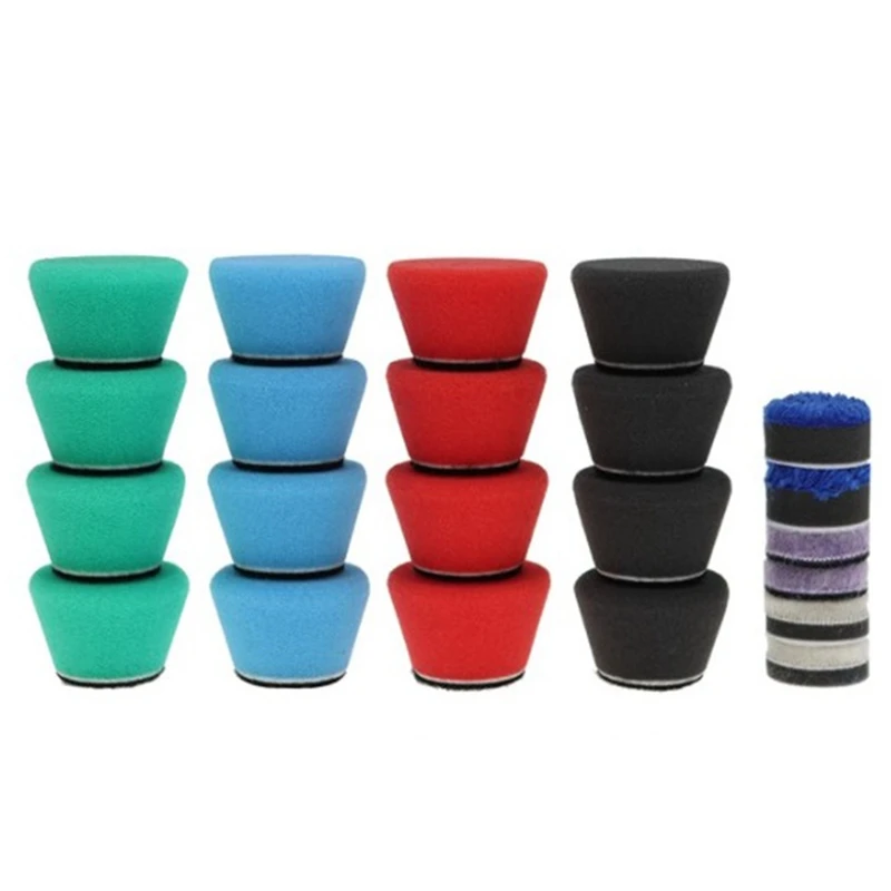 

22 PCS 1 Inch Polishing Sponge Board, Coarse, Medium And Fine, Suitable For RO/DA Fine Polishing Machine Sponge