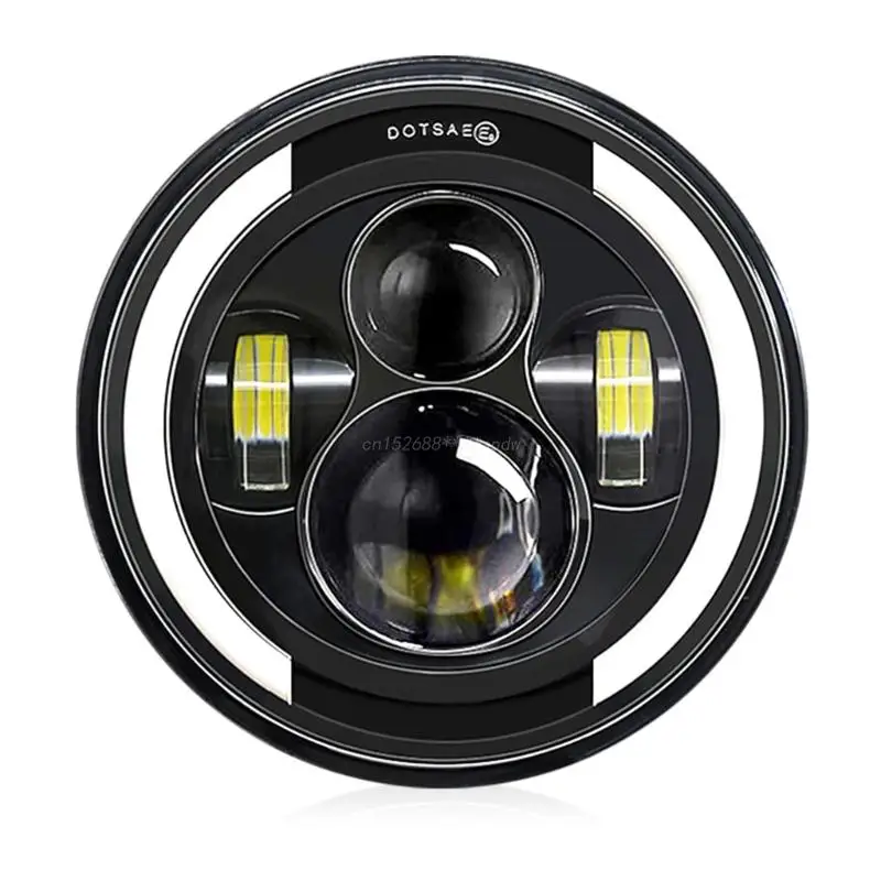 

Налобный фонарь для мотоцикла, 7 дюймов, Круглый налобный фонарь для Honda YMH с ближним/дальним светом, дневные ходовые огни, световой сигнал по...