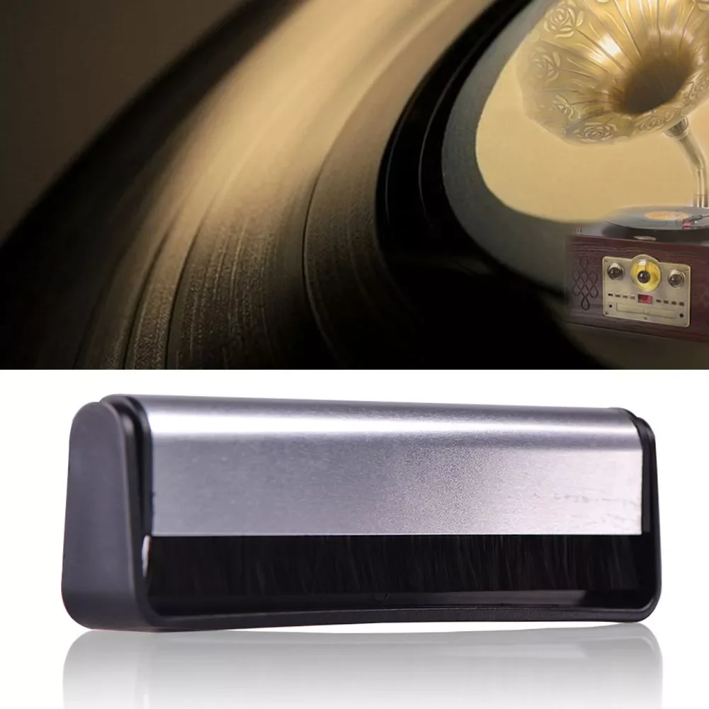 

Turntables Cleaning Tool Cleaner Phonograph Audio Brush Pad Soft Black Scrubbing Carbon Fiber Anti Static Handle Vinyl