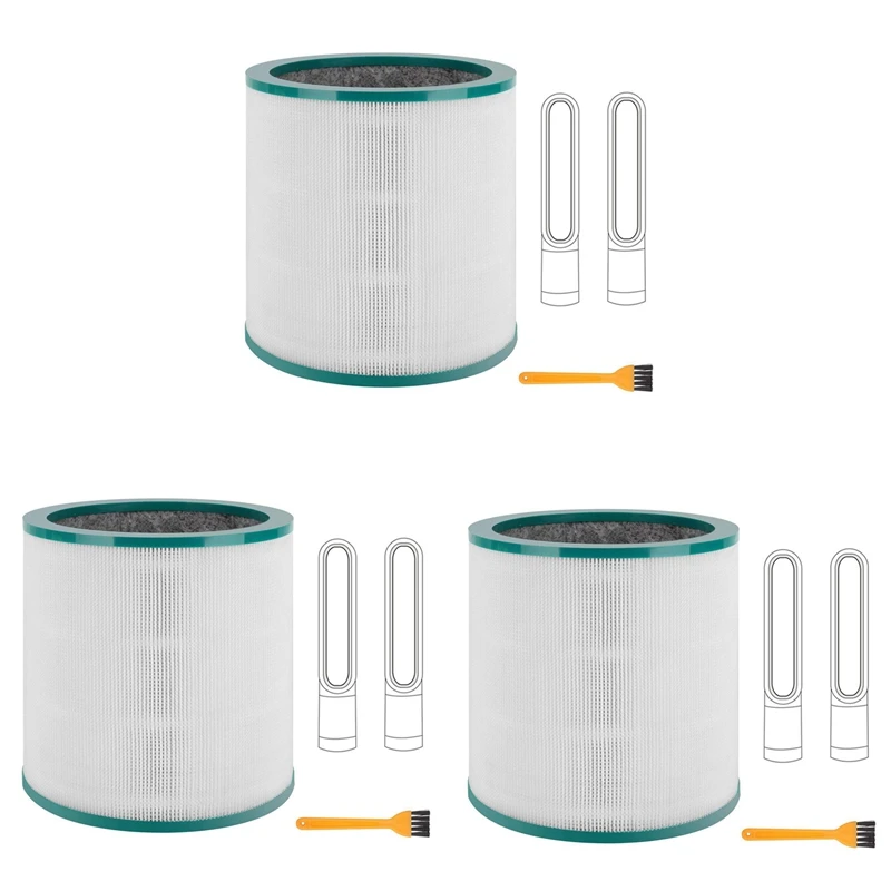 

3X Replacement Air Purifier Filter For Dyson Tp00 Tp02 Tp03 Tower Purifier Pure Cool Link