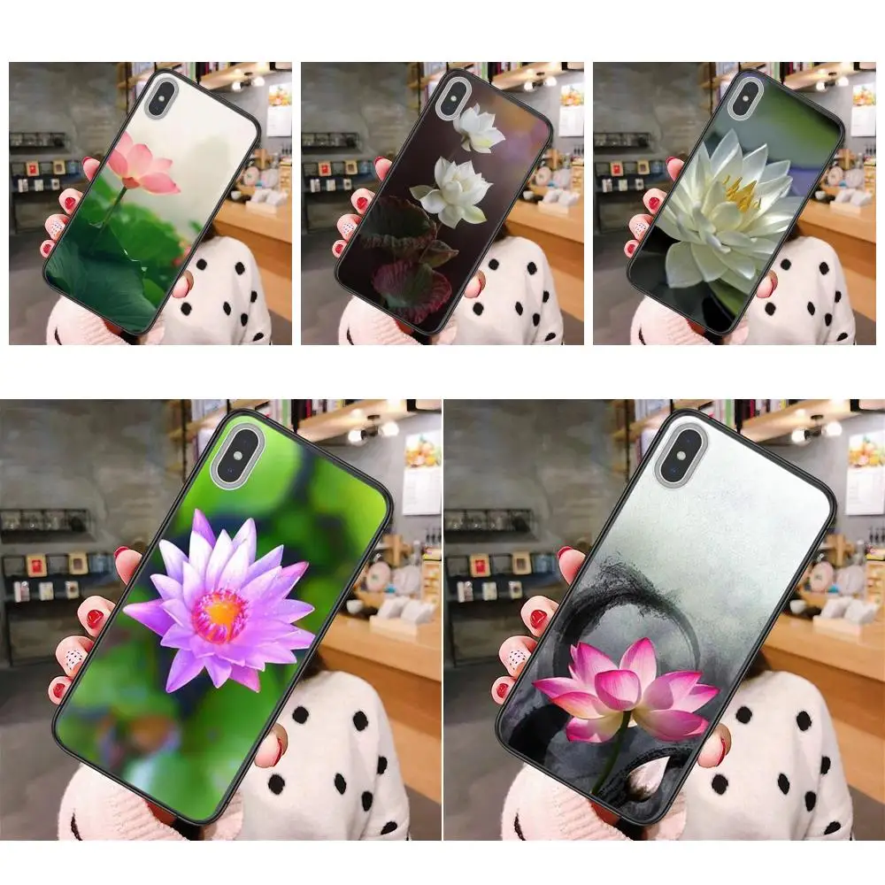 Цветы Красного лотоса для Samsung Galaxy A12 A13 A20 A20E A20S A21S A22 A3 A30S A31 A32 A40 A40S A41 A42