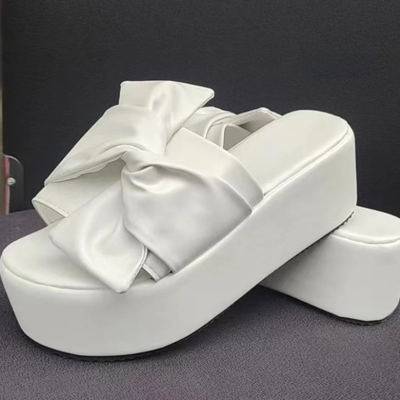 2023 Summer Platform Sandals for Women Fashion Casual Hemp Wedges Slippers Thick Sole Open Toe Outdoor Beach Woman Walking Shoes