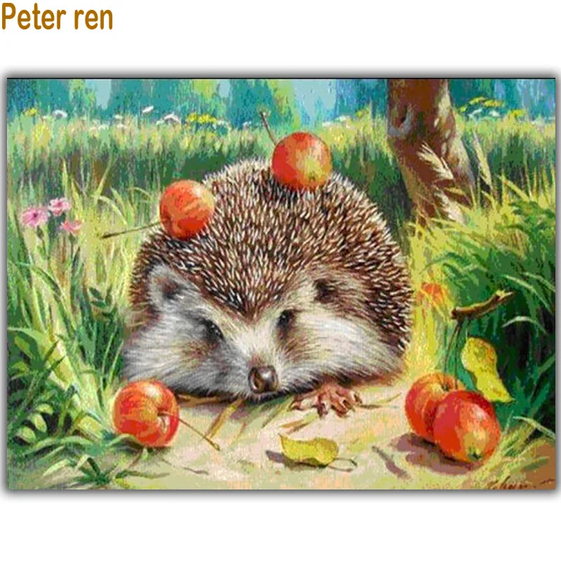 

Peter ren DIY Diamond painting Cross stitch kit Diamond Embroidery 3D square drill Diamond mosaic Paste full paintings hedgehog