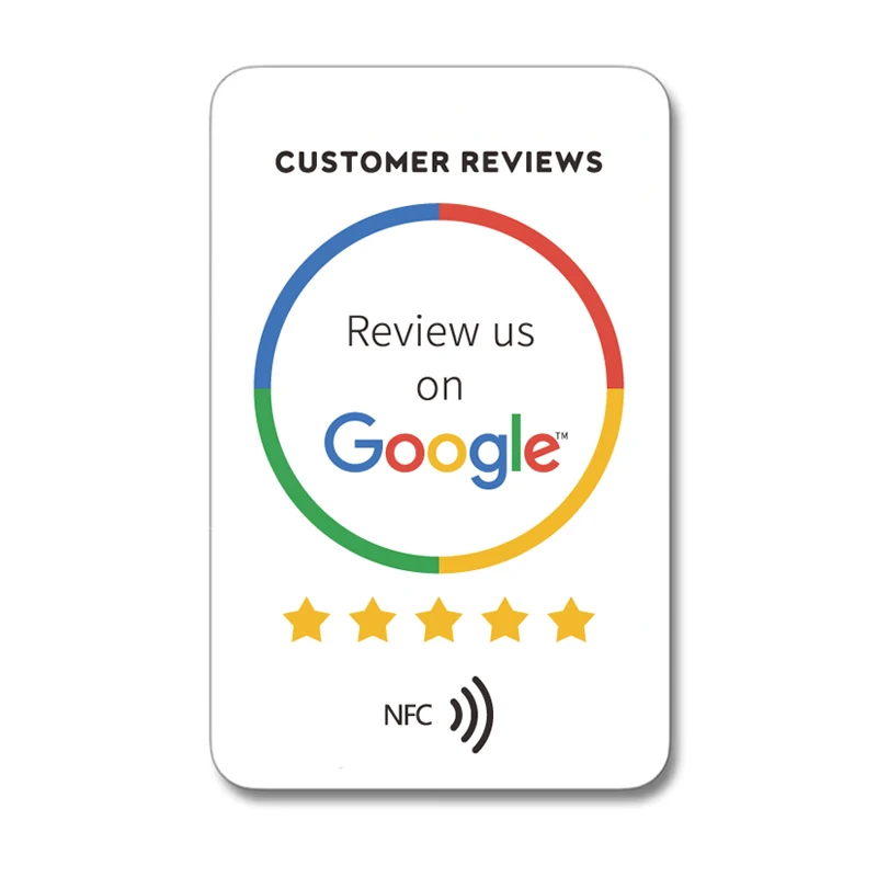 

Standard NFC Instagram Google Review Cards Android/iPhone Tap URL Writing Social Business Review Cards