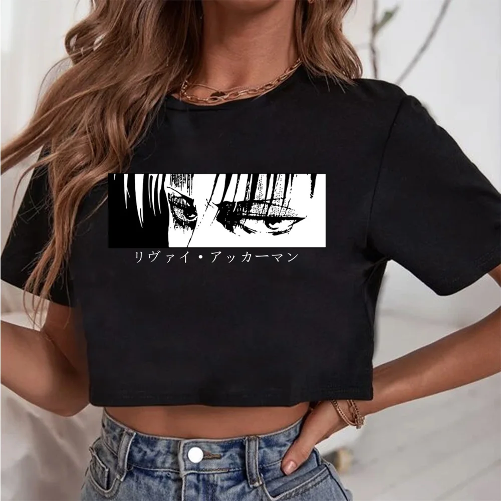 

Women's T-Shirt Harajuku Crop Top Anime Attack On Titan Print Tees