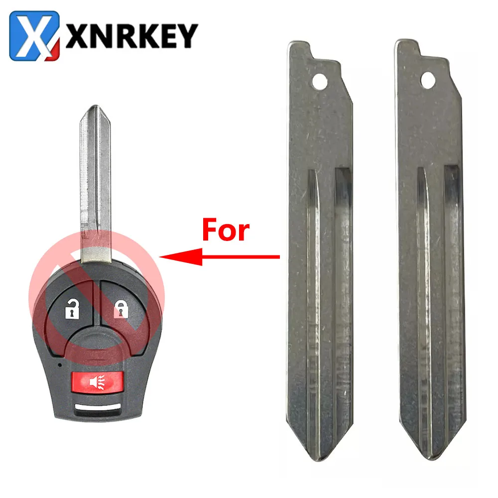 

XNRKEY For Nissan Versa Sentra Altima Tiida Maxima Replacement NSN14 Blade Remote Key Head Blade Fob Smart Key Blank Fit