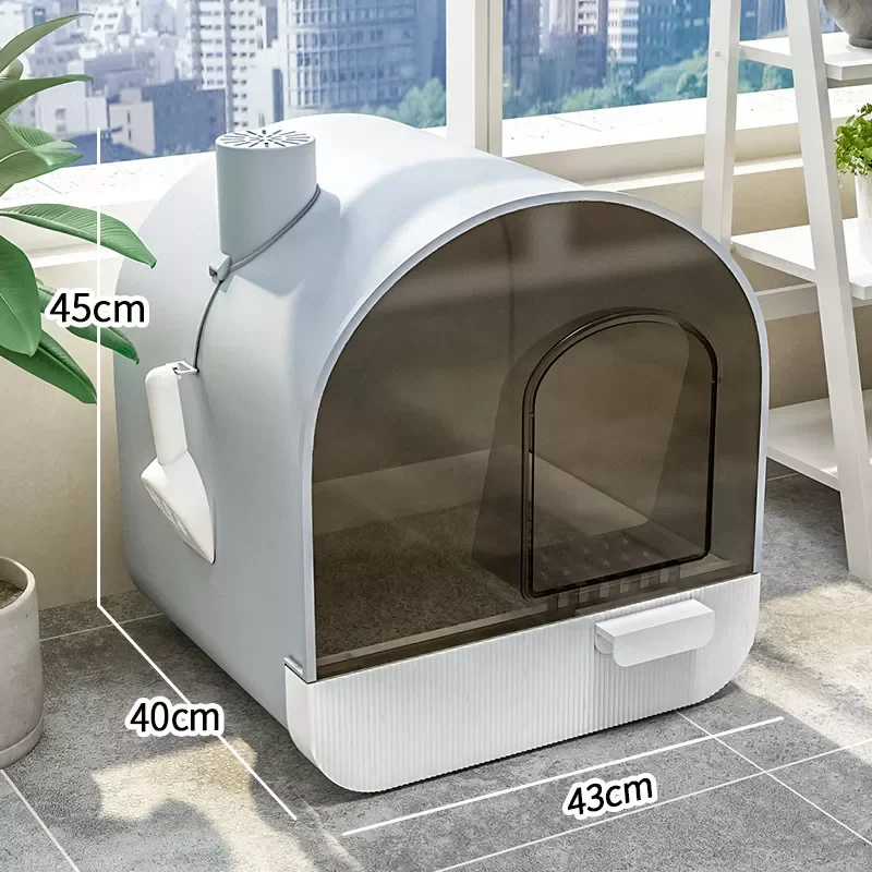 

2023New Large High Cat Litter Box Fully Enclosed Training Furniture Enclosure House Cat Litter Box Arenero Gato Pet Products BD5