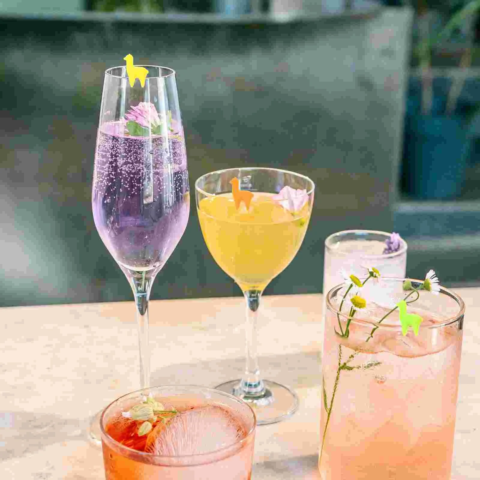 6 шт. стеклянная метка нескользящая бирка зажим для напитков маркеры коктейльные