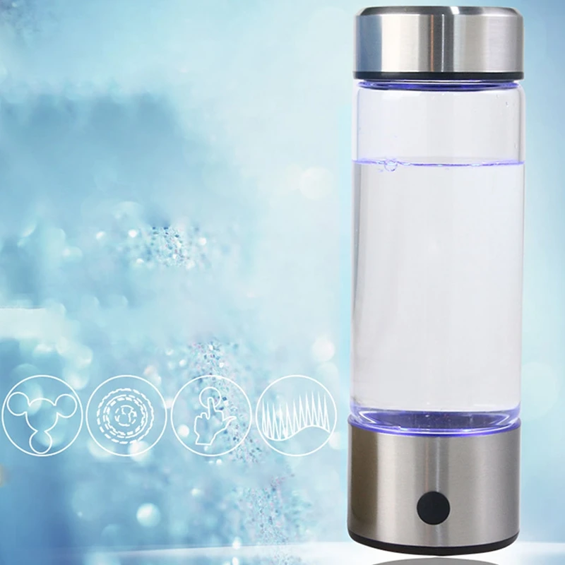 

Генератор водородной воды, щелочной аппарат, перезаряжаемый портативный для Pure H2, бутылка для обогащенной водородной воды 420 мл